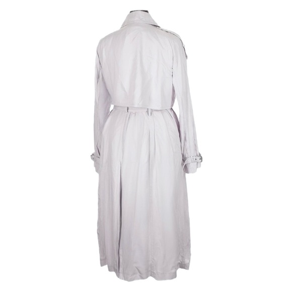 MICHAEL Kors XL Trench Coat Lavendermist Purple Gray Belted Long Lyocell NWT - Picture 3 of 13